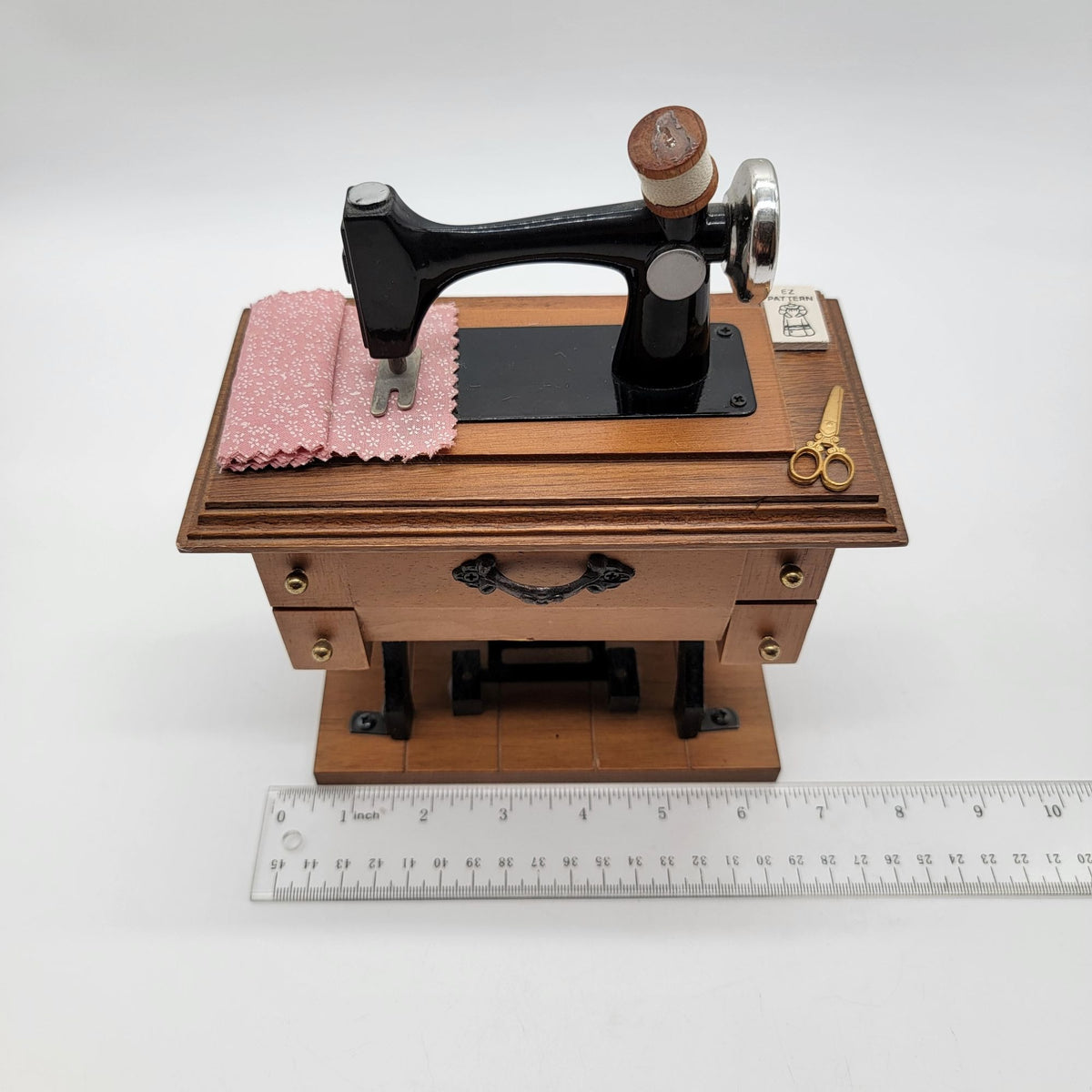 Vintage Miniature Sewing Machine Music Box