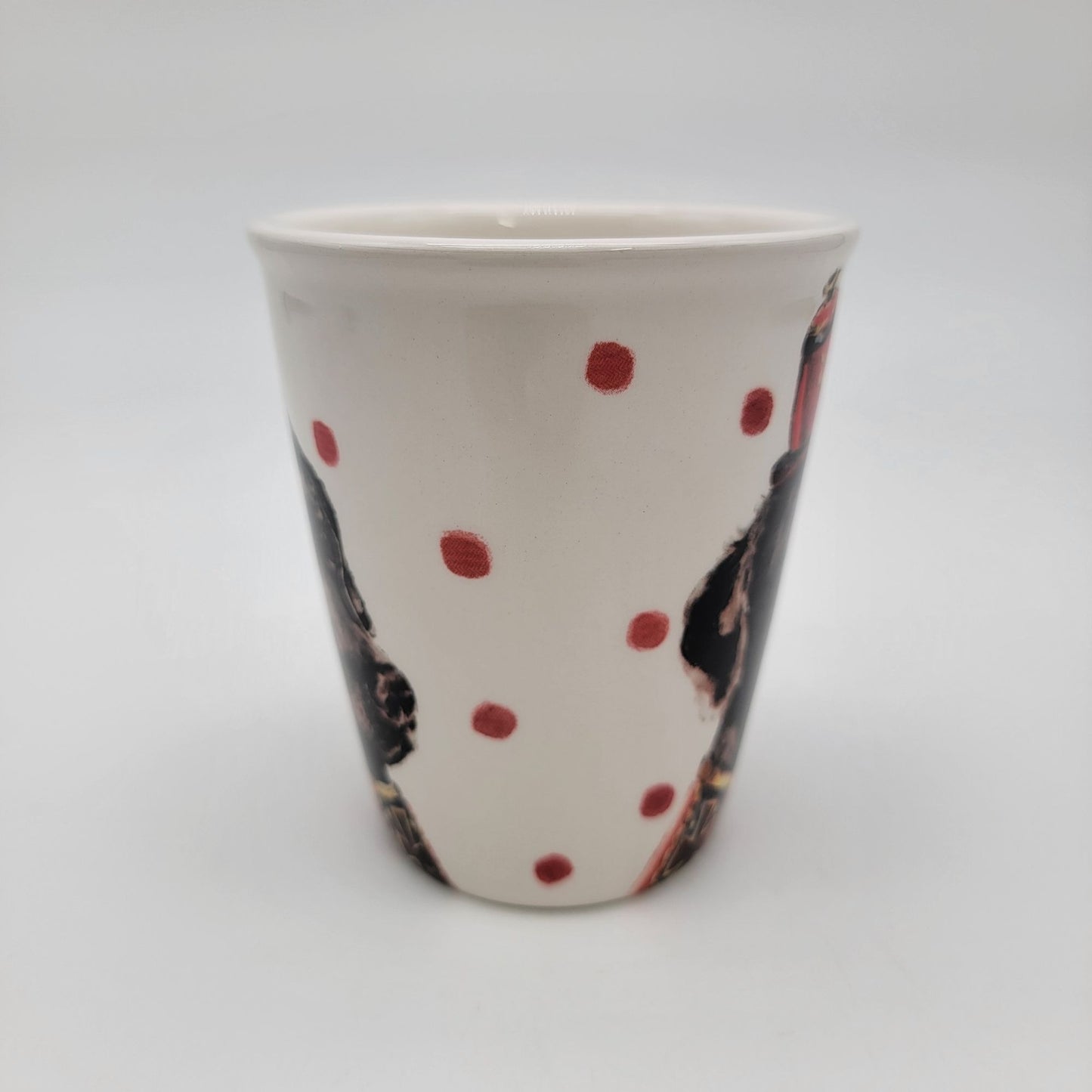 Vintage Magenta Black Labrador Dog Mug