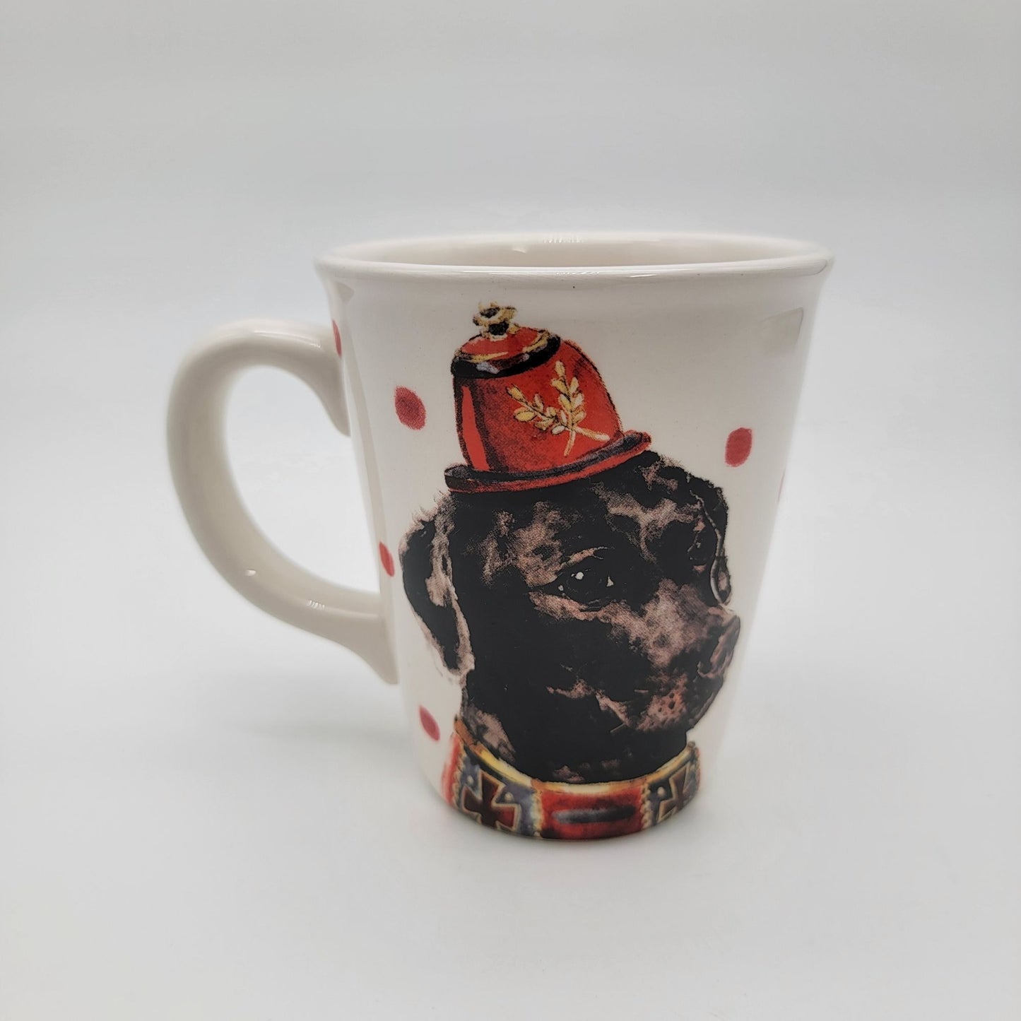 Vintage Magenta Black Labrador Dog Mug