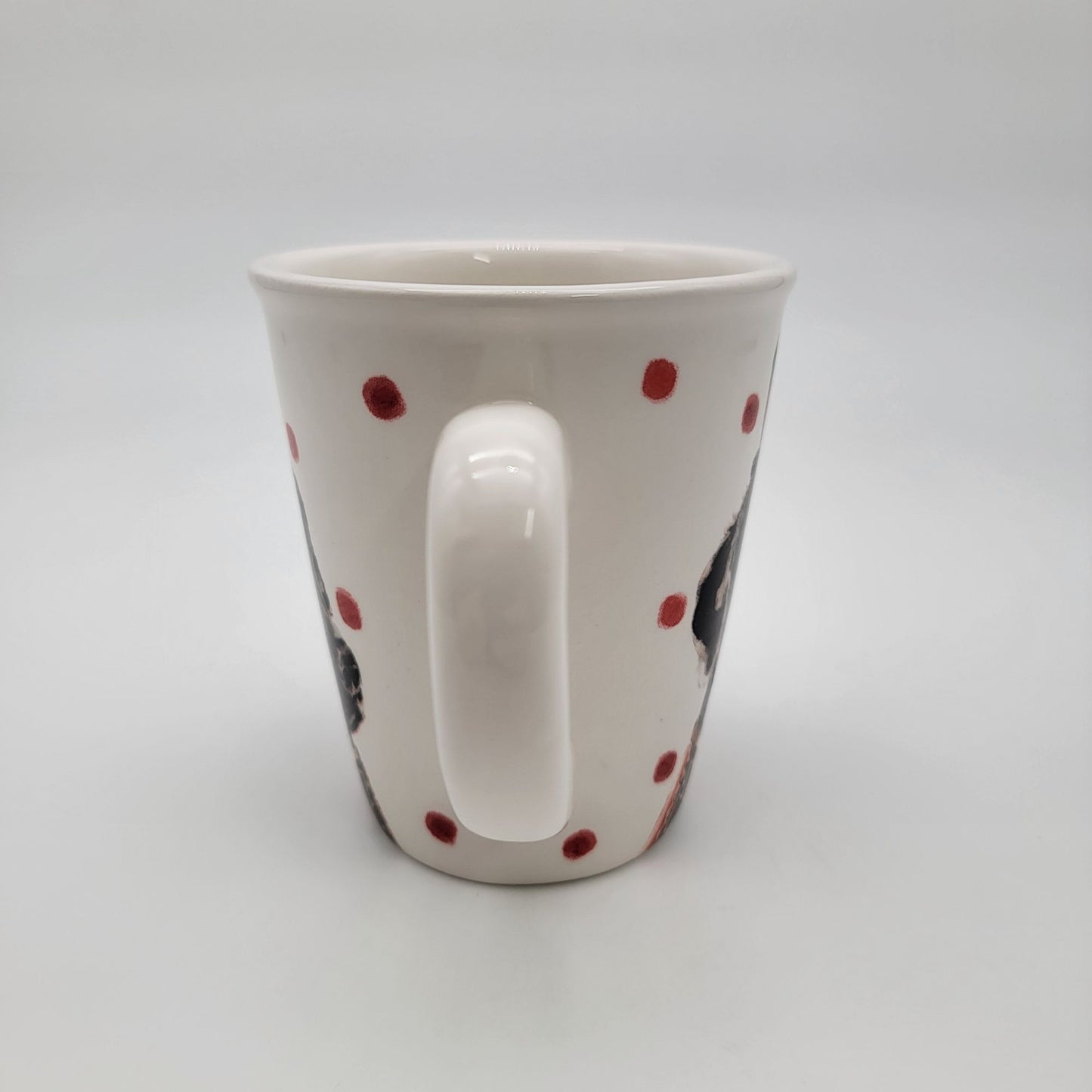 Vintage Magenta Black Labrador Dog Mug