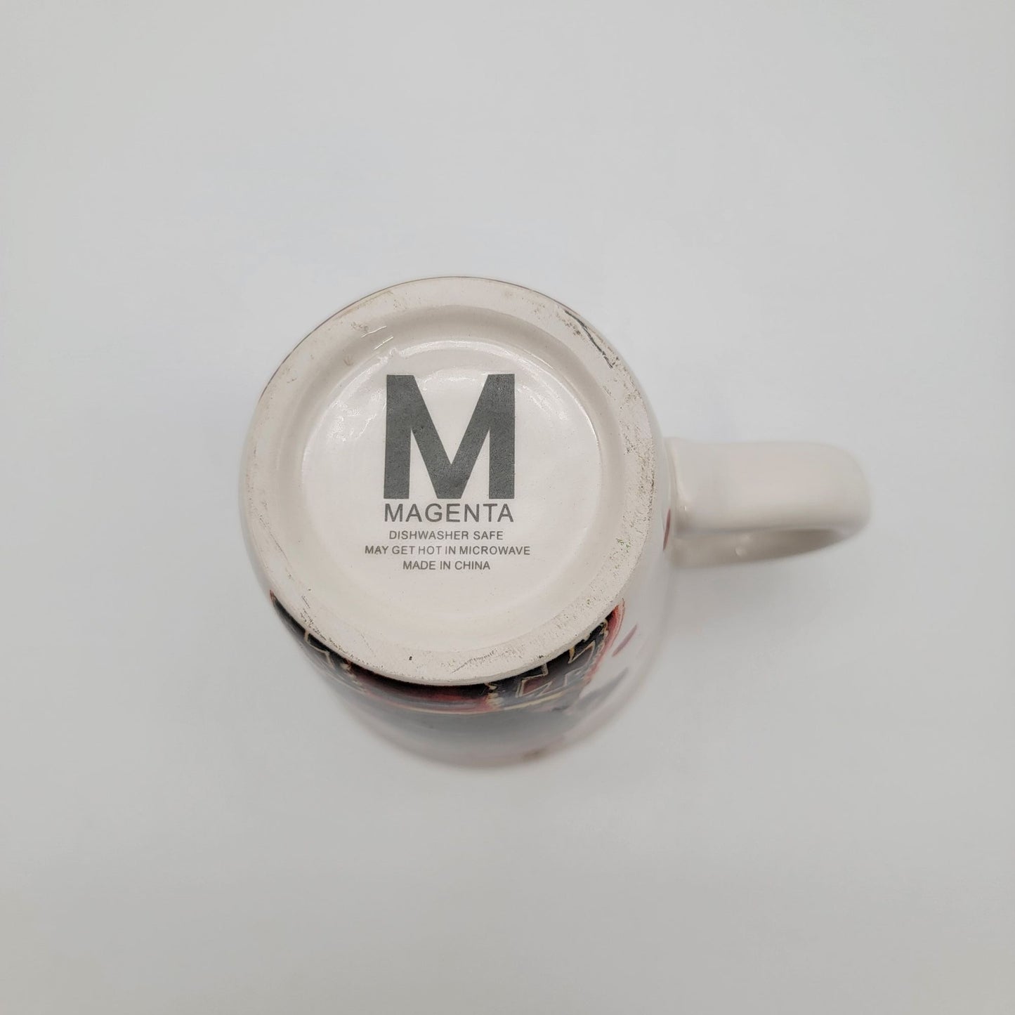 Vintage Magenta Black Labrador Dog Mug