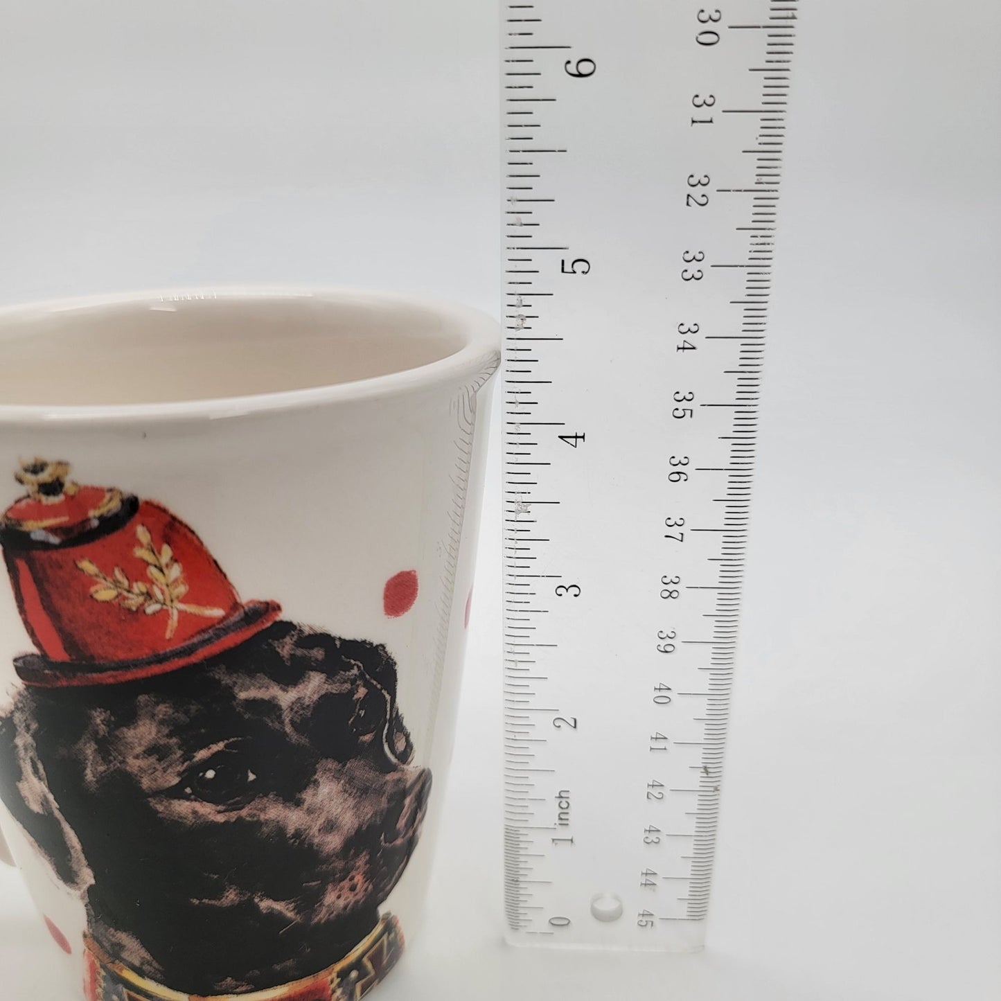 Vintage Magenta Black Labrador Dog Mug