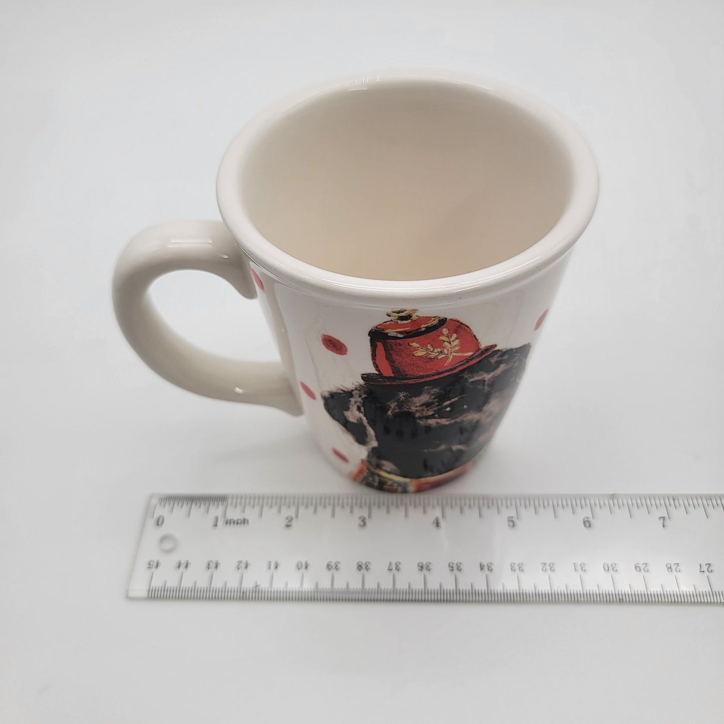 Vintage Magenta Black Labrador Dog Mug
