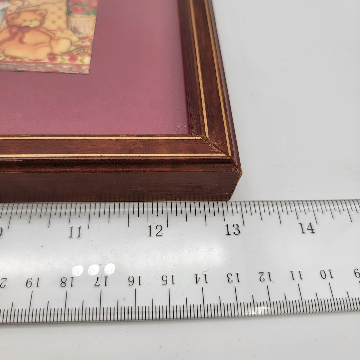 1983 Lucy Riggs Christmas Scene Print Matted Framed Wall Art