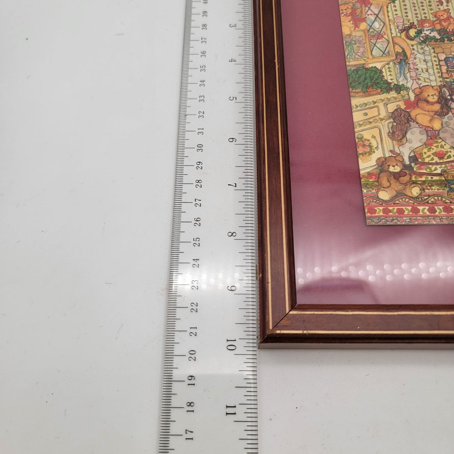 1983 Lucy Riggs Christmas Scene Print Matted Framed Wall Art