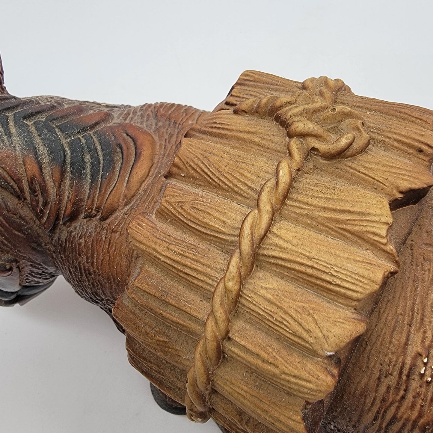 Vintage Mid Century Mexican Pottery Donkey Coin Bank