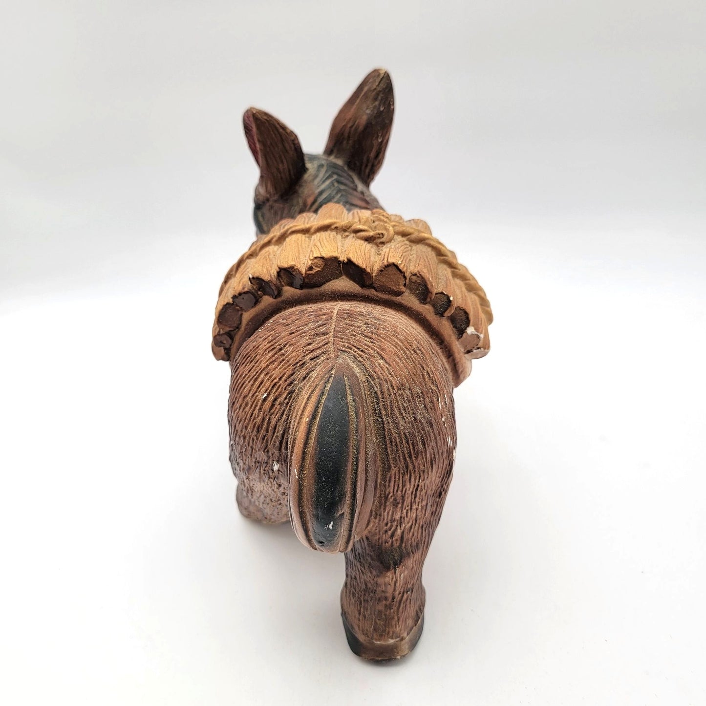 Vintage Mid Century Mexican Pottery Donkey Coin Bank