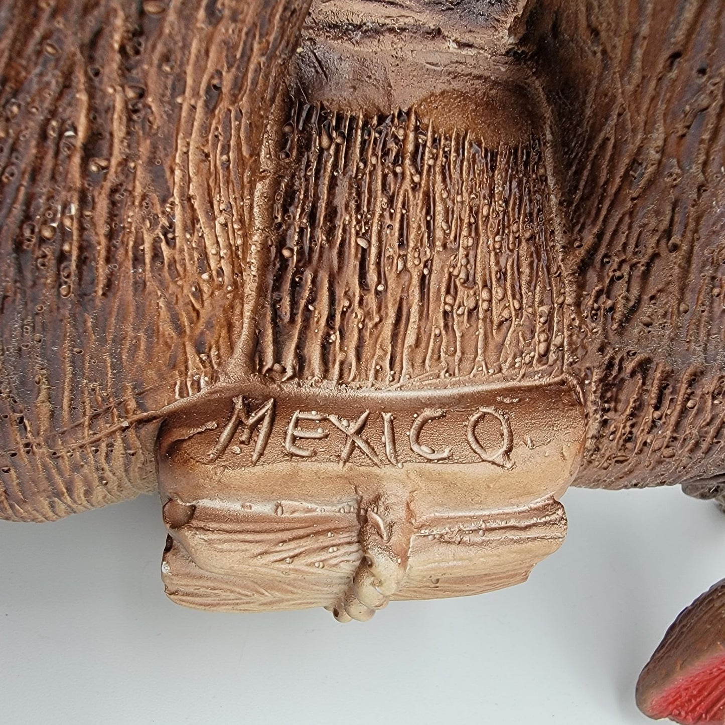 Vintage Mid Century Mexican Pottery Donkey Coin Bank