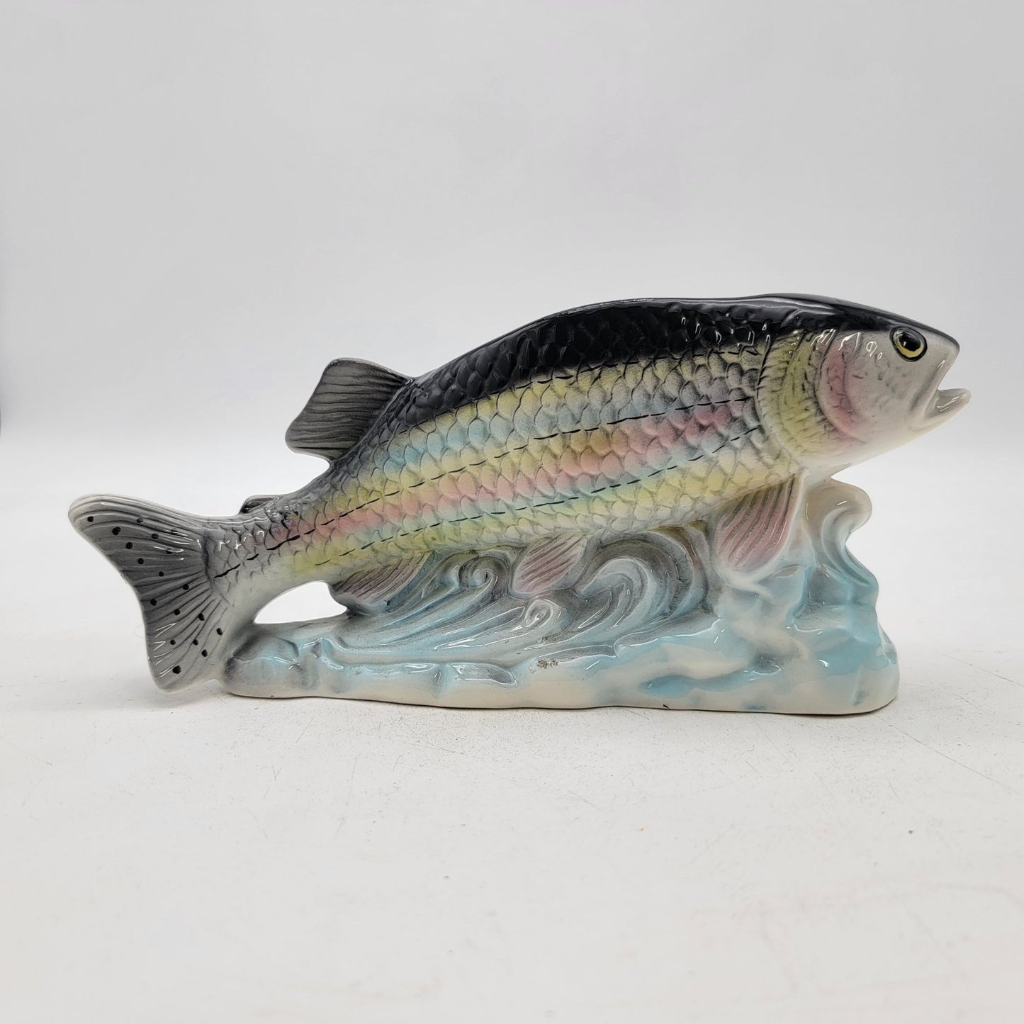 Rainbow Golden Trout Planter Vase Rubens Originals Made in Japan 1950s - 1960s