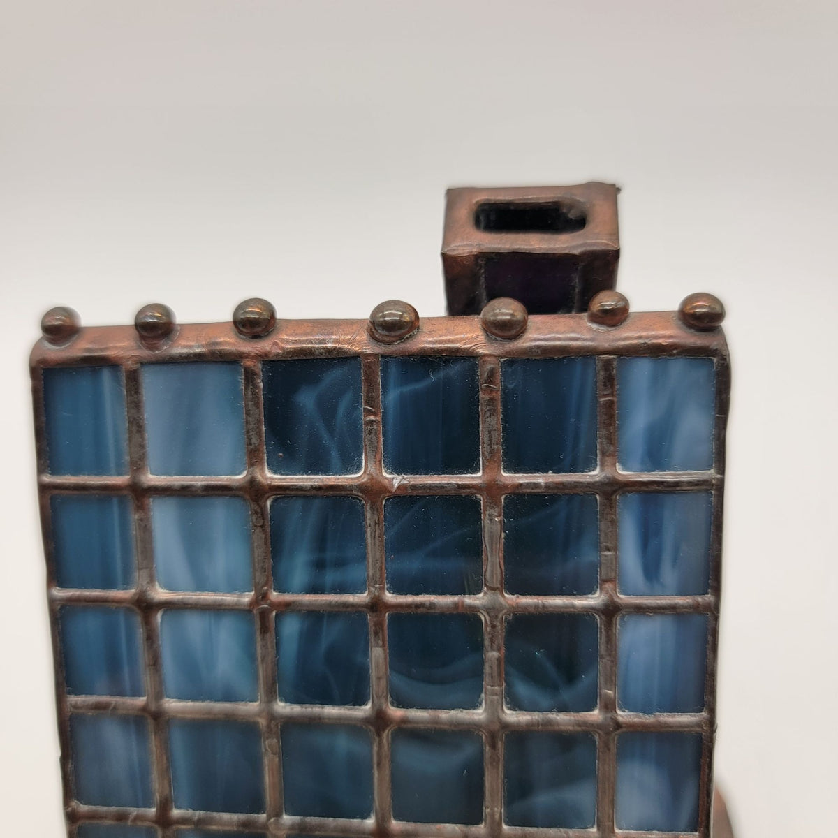 Bill Job’s "Vitreville" Collection Tiffany-Style Stained Glass House Lamp