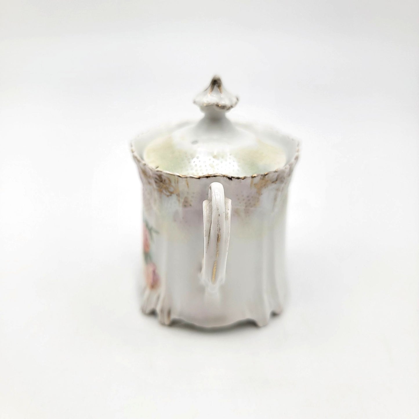 RS Prussia Porcelain Mustard Jar With Tapestry Finish
