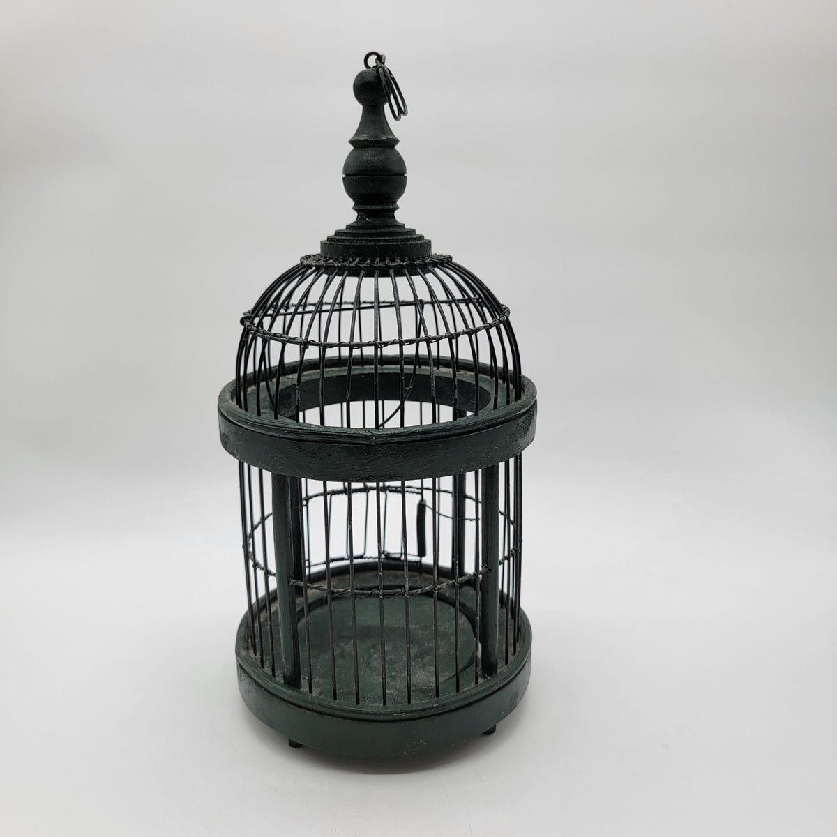 Vintage Victorian Style Small Wood and Metal Bird Cage