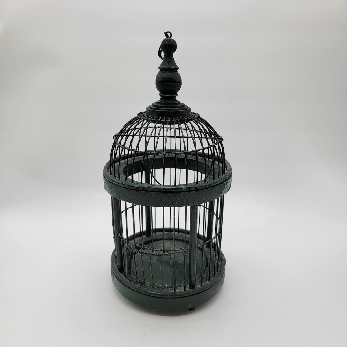 Vintage Victorian Style Small Wood and Metal Bird Cage