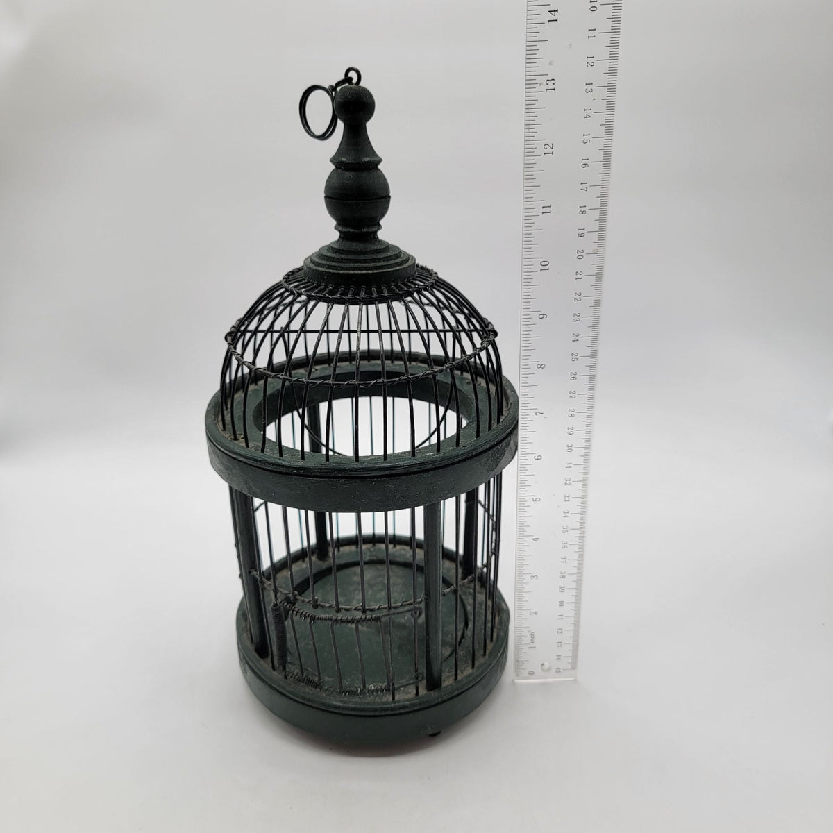 Vintage Victorian Style Small Wood and Metal Bird Cage