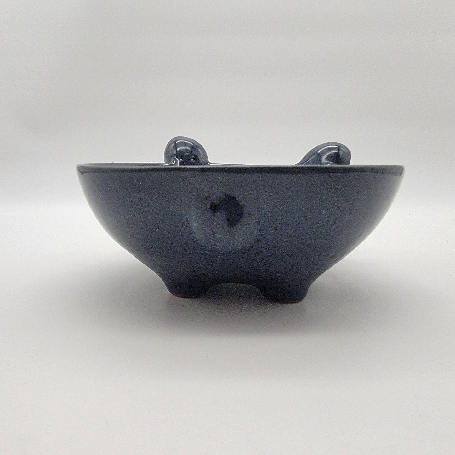 Blue Speckle Glaze  Pig Salsa Bowl