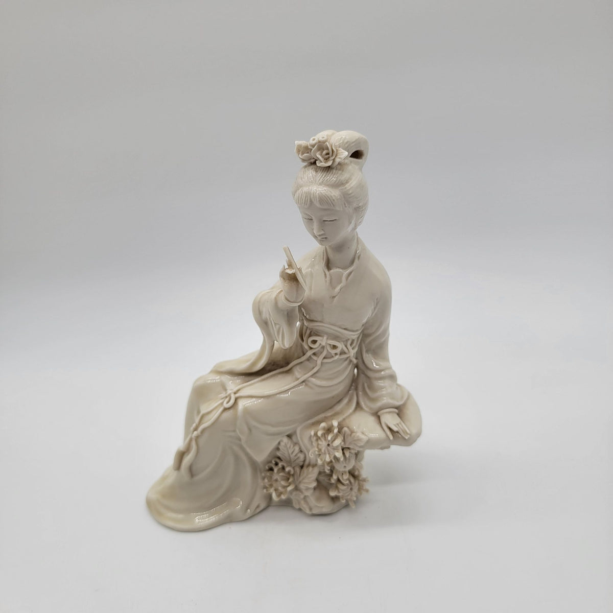 Blanc De Chine Porcelain Figurine Guanyin The Goddess As Found