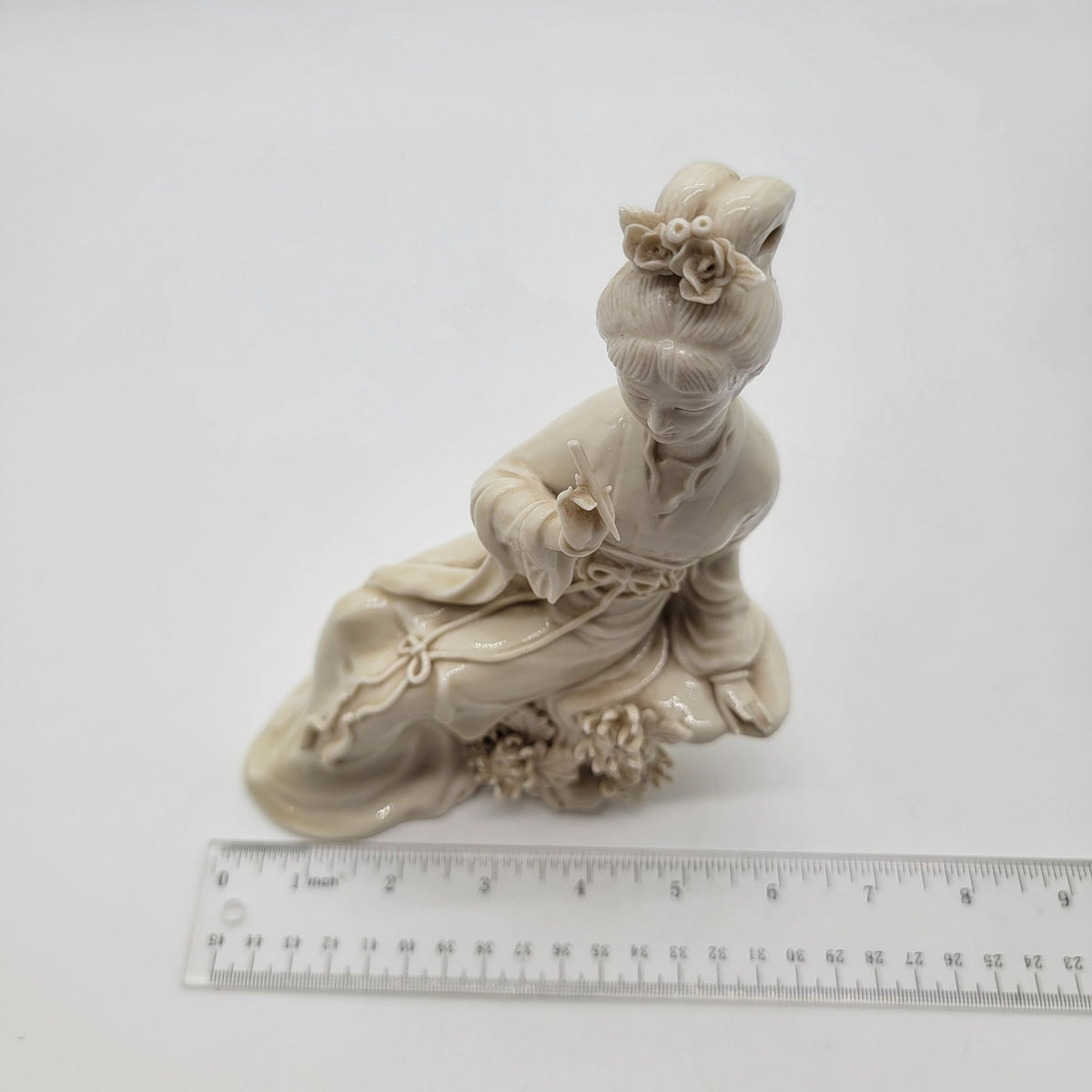 Blanc De Chine Porcelain Figurine Guanyin The Goddess As Found