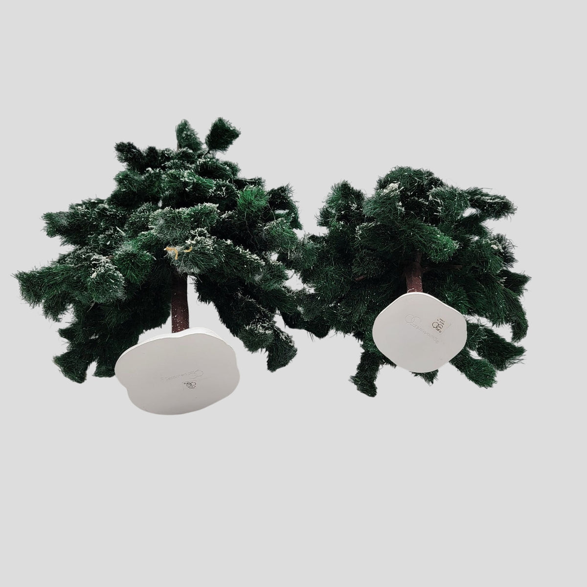 Department 56 Village Large Flocked Green Spruce Trees Set Of 2