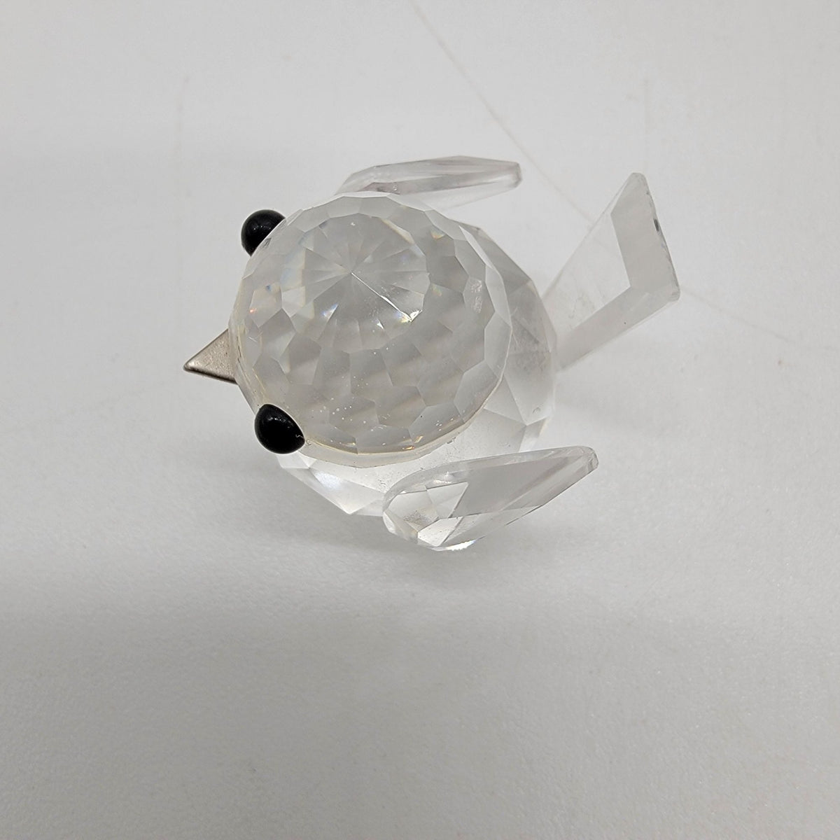 Swarovski Silver Crystal Mini Baby Chickadee Bird Figurine In Original Box