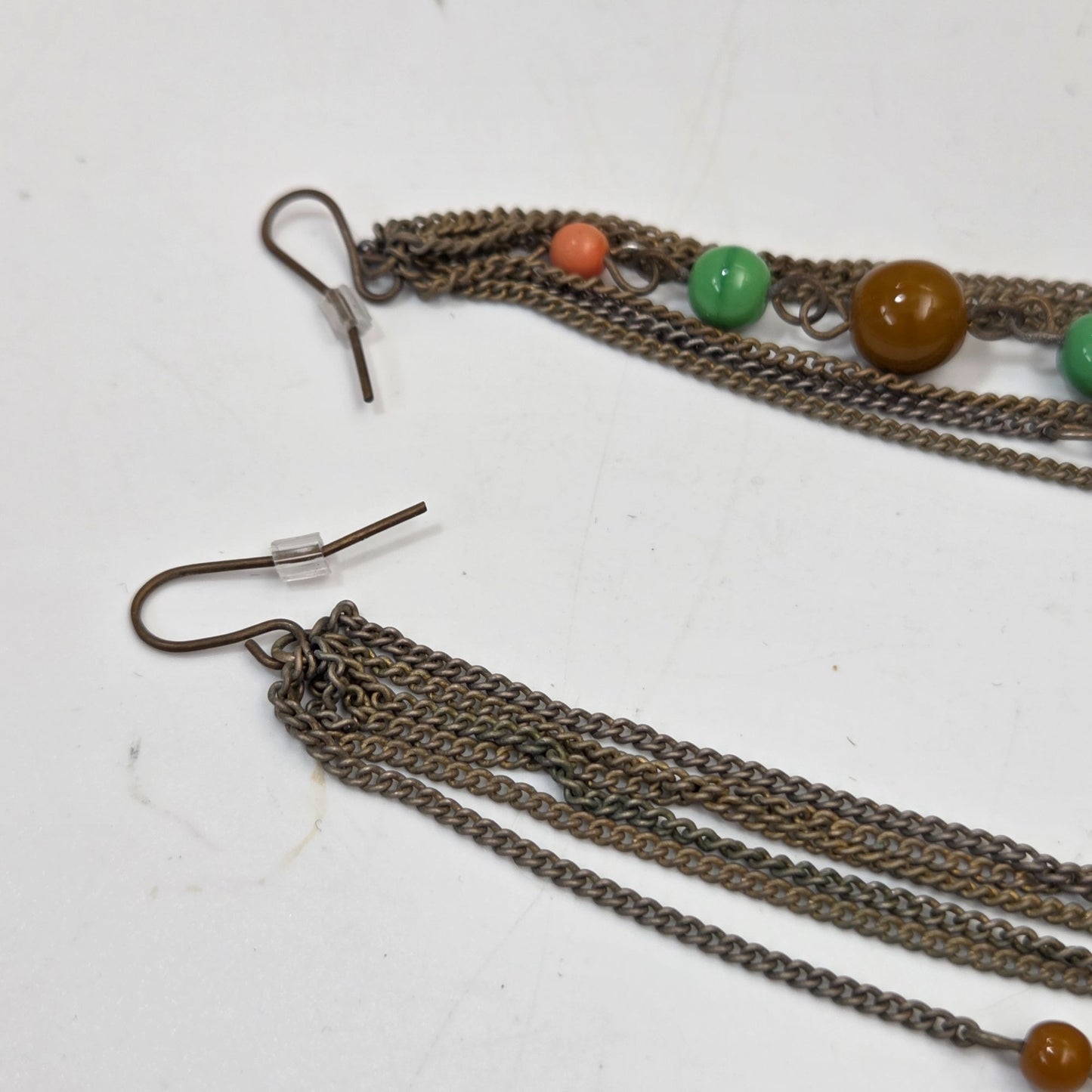 Multicolor Beaded Dangle Shoulder Duster Earrings