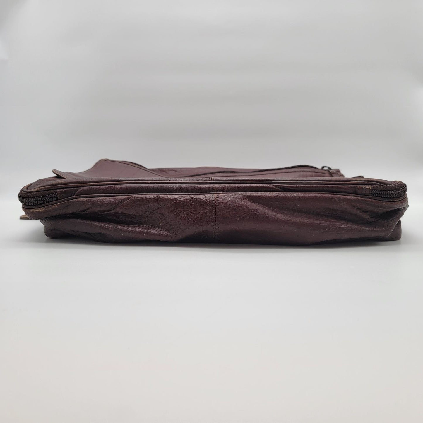 Vintage Protocol Brown Leather Briefcase Messenger Bag