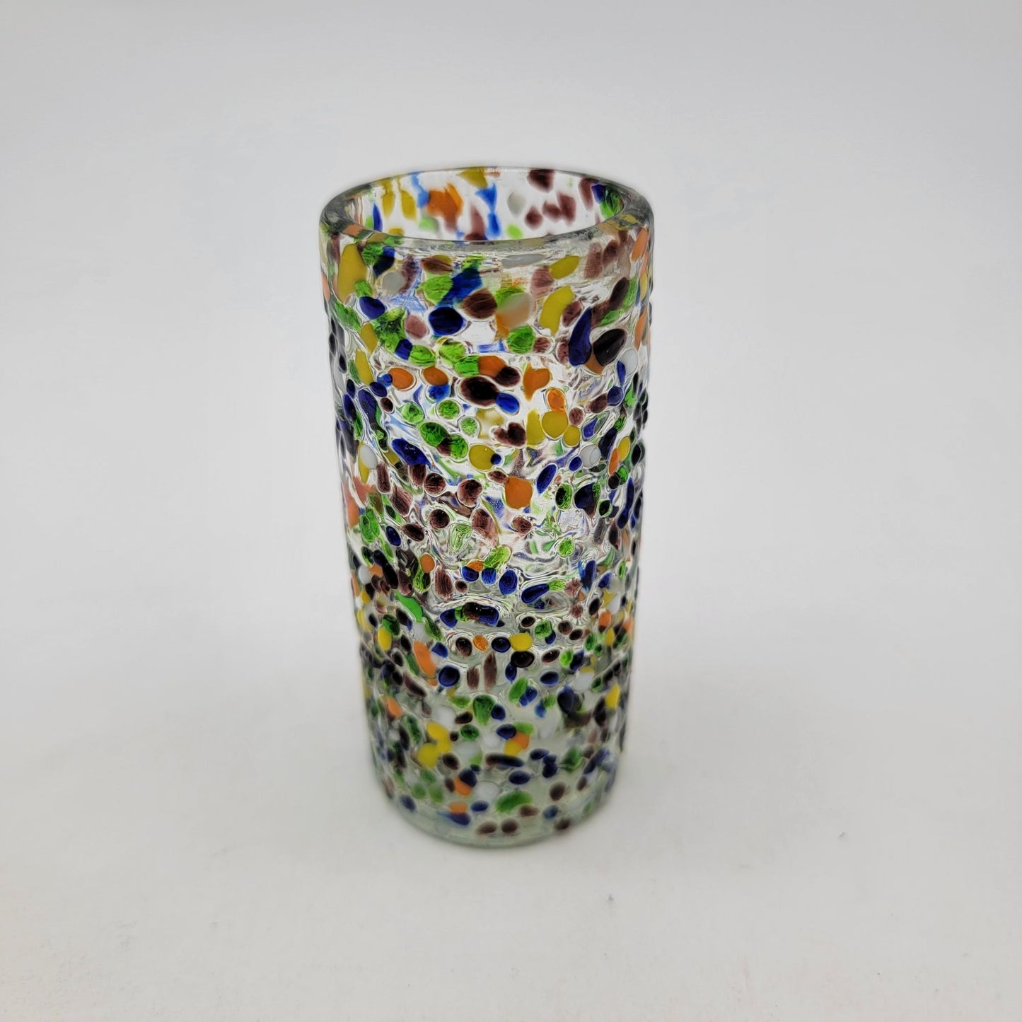 Mexican Hand Blown Confetti Art Glass Shot Glass