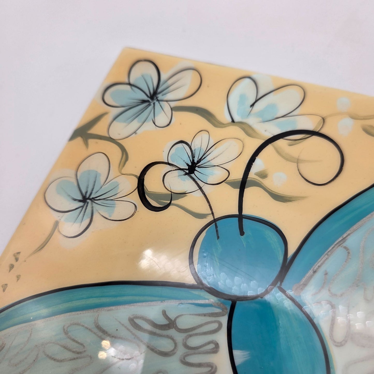 Sharon Peterkin Hand-Painted Butterfly Tile