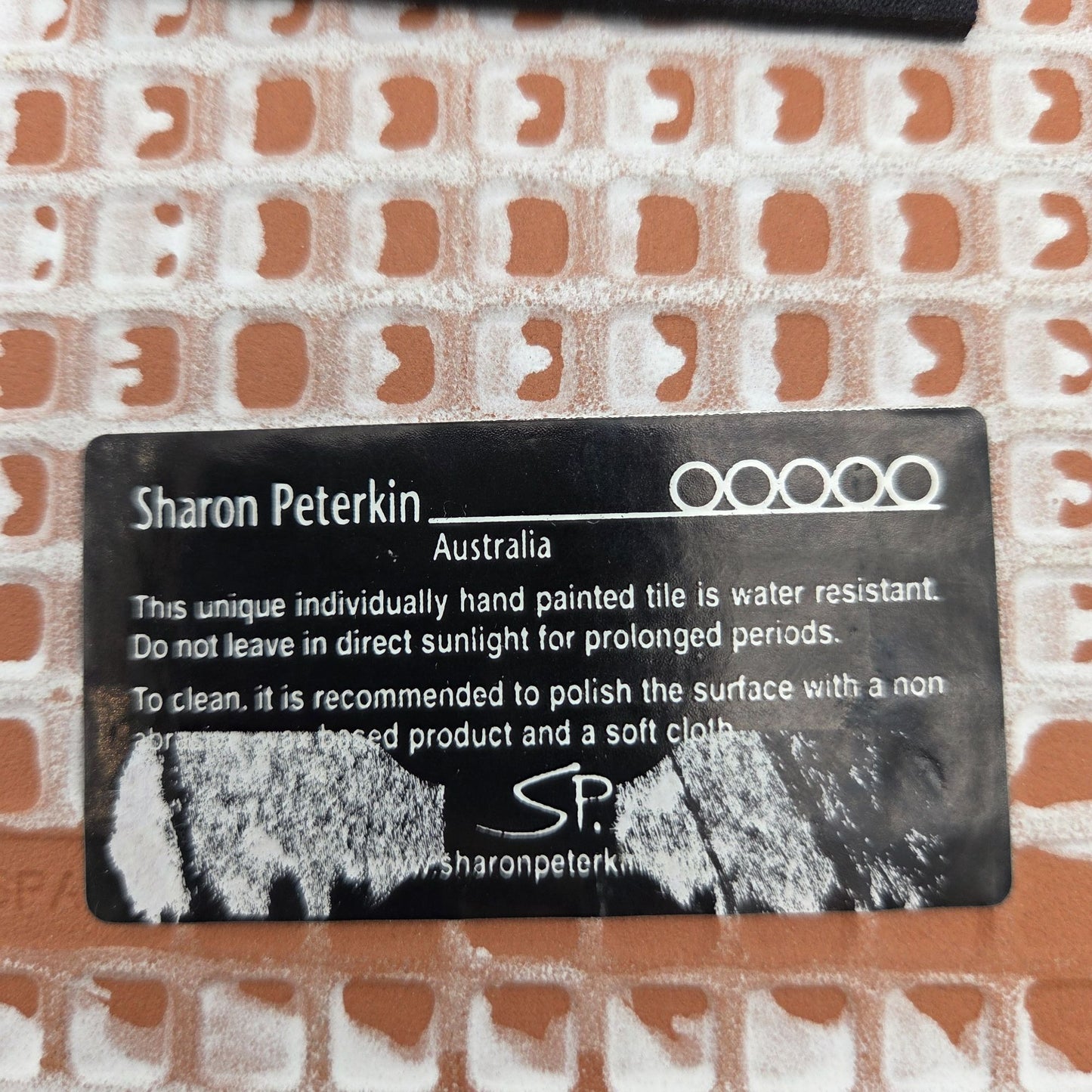 Sharon Peterkin Hand-Painted Butterfly Tile