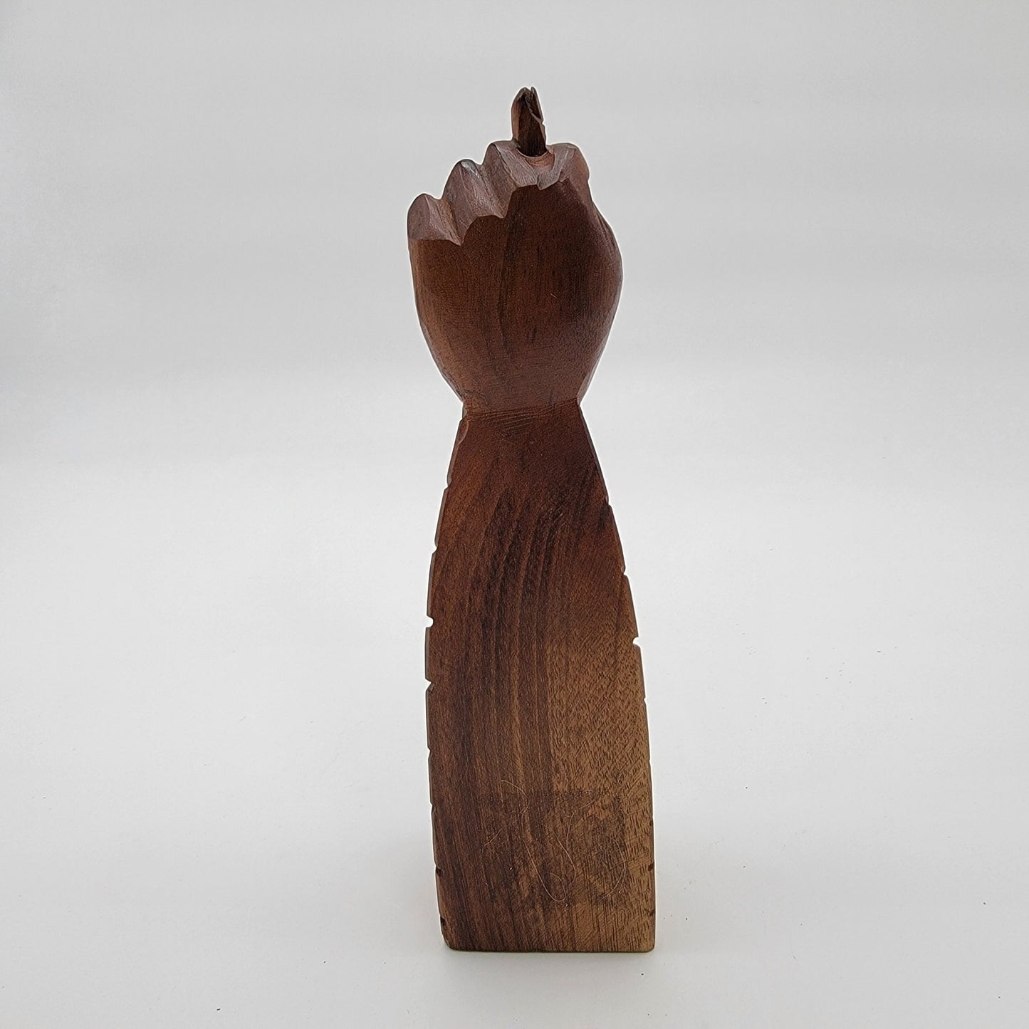 Vintage Hand-Carved Native American Figa Fist Wood Totem Statue