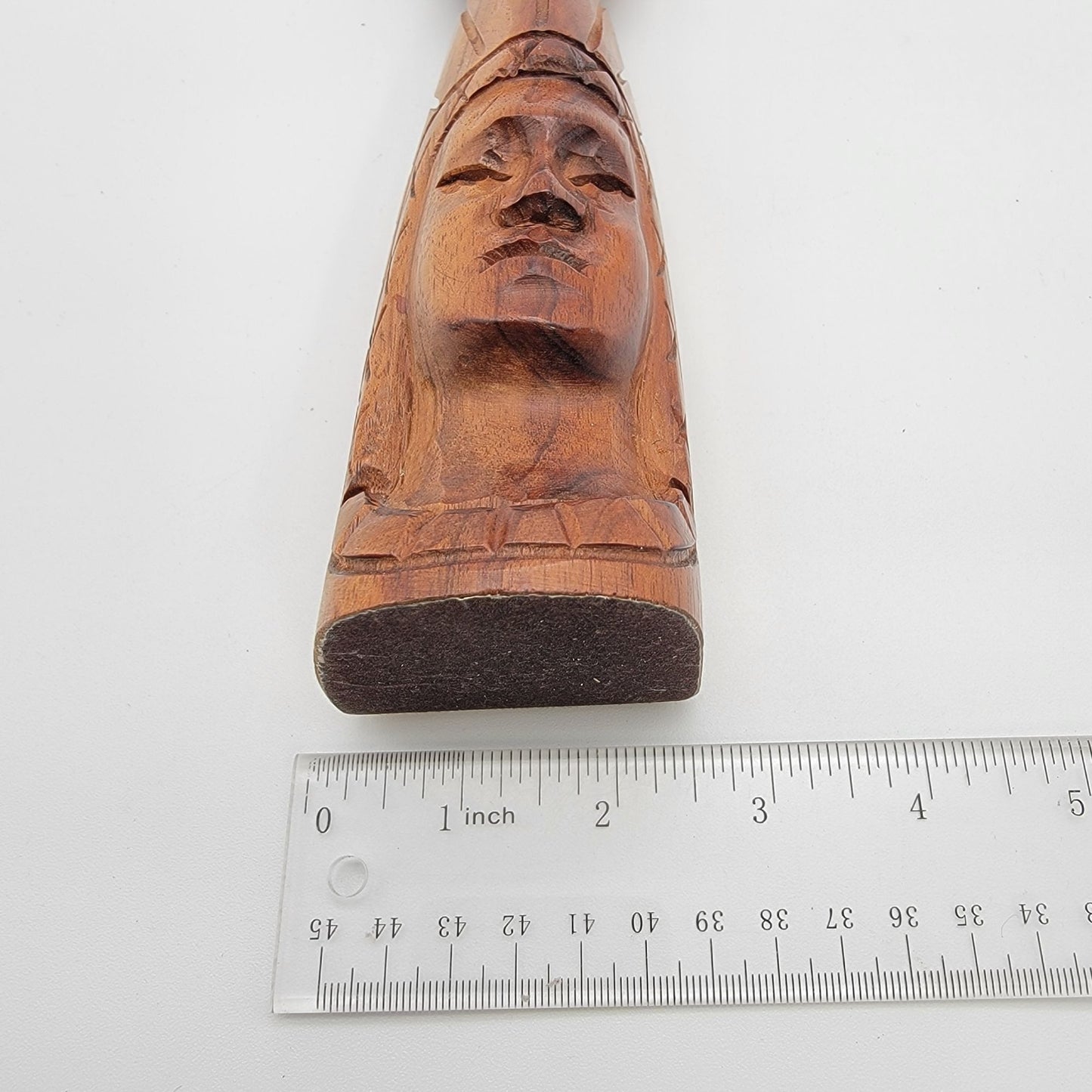 Vintage Hand-Carved Native American Figa Fist Wood Totem Statue