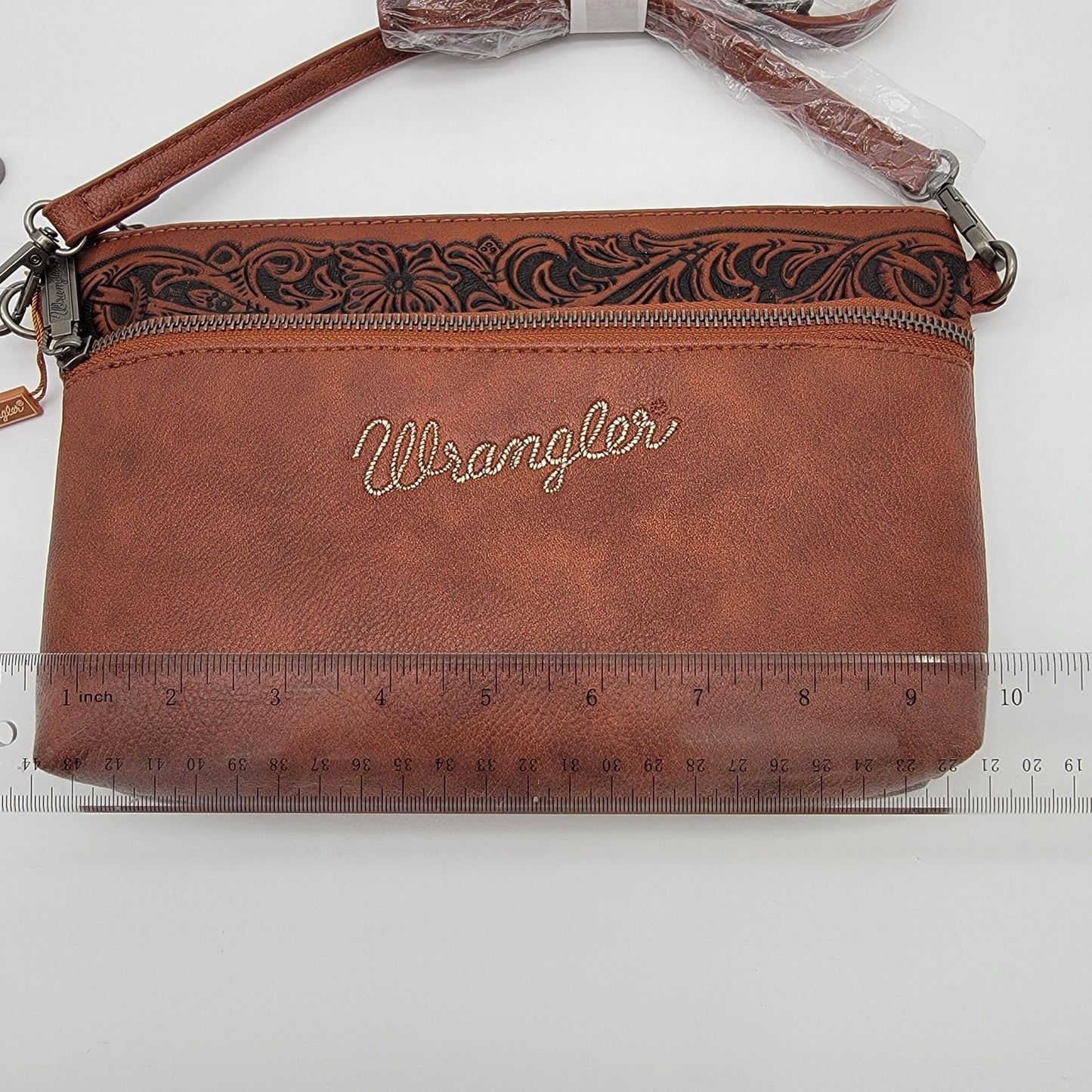 Wrangler Western Cowhide Crossbody Bag Purse NEW