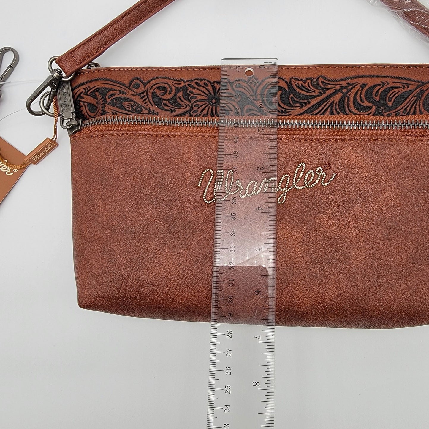 Wrangler Western Cowhide Crossbody Bag Purse NEW