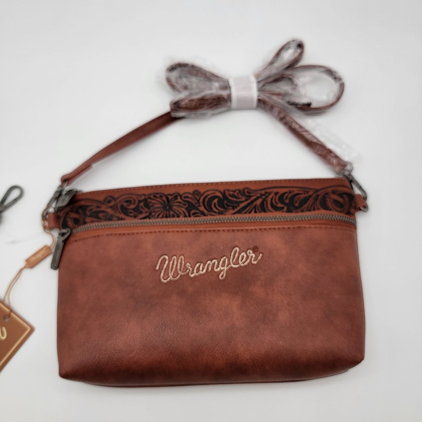 Wrangler Western Cowhide Crossbody Bag Purse NEW