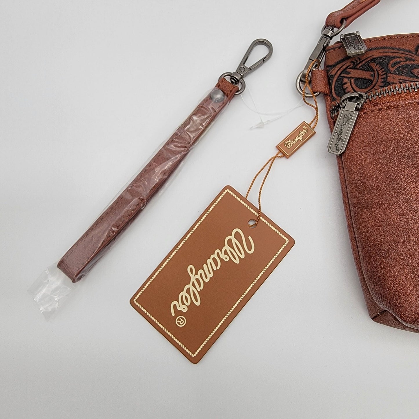 Wrangler Western Cowhide Crossbody Bag Purse NEW