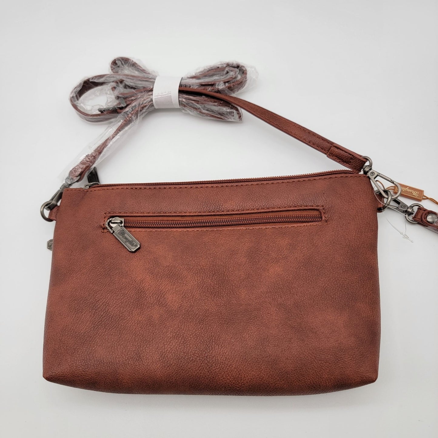 Wrangler Western Cowhide Crossbody Bag Purse NEW