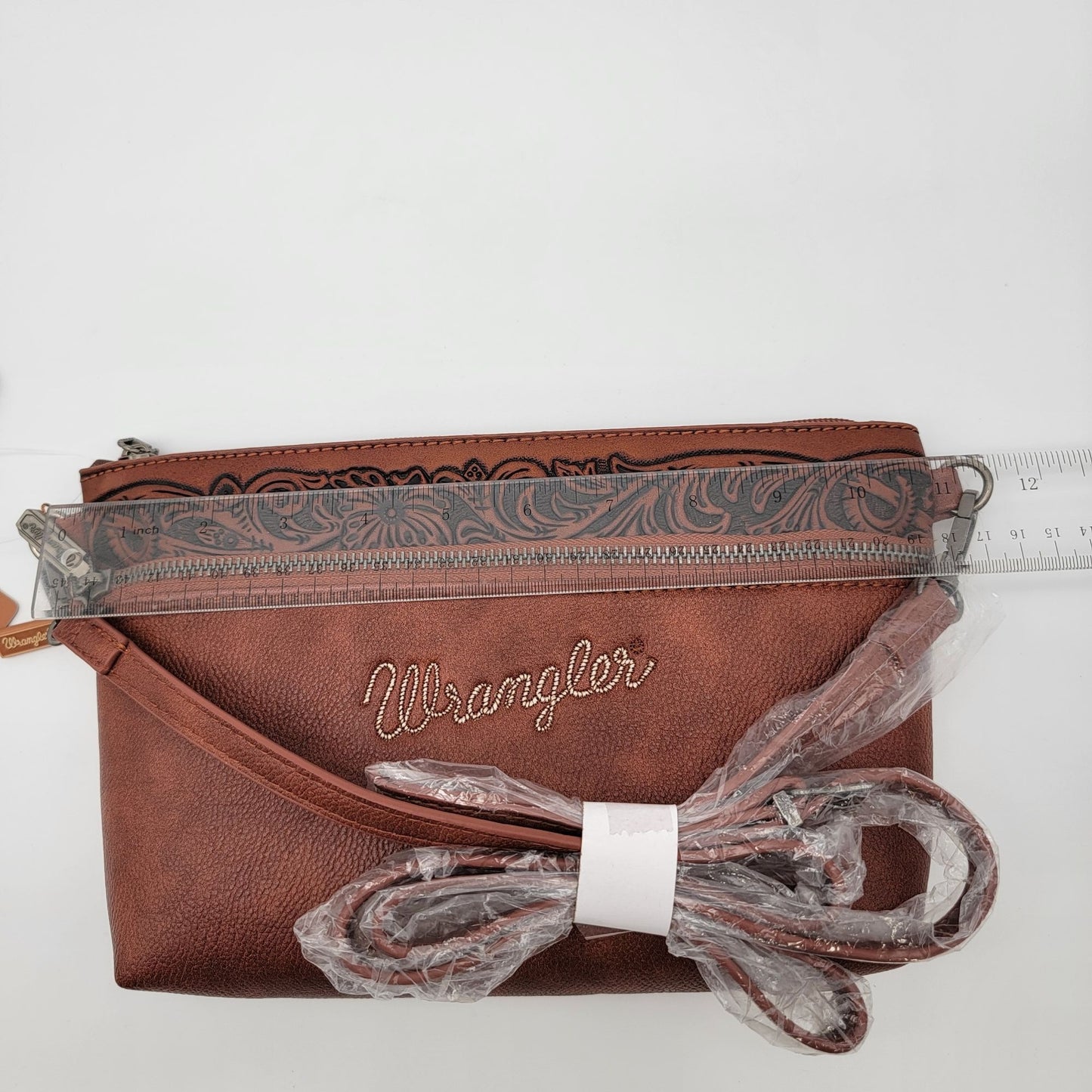 Wrangler Western Cowhide Crossbody Bag Purse NEW