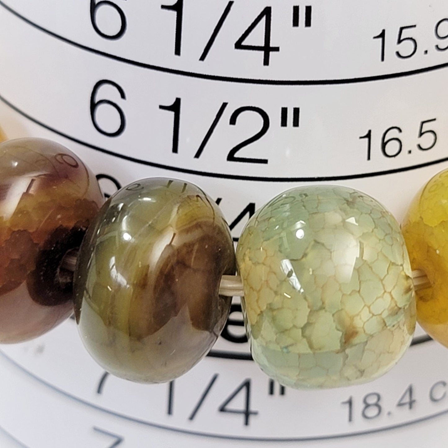 Dragon Vein Agate Beaded Stretch Bracelet