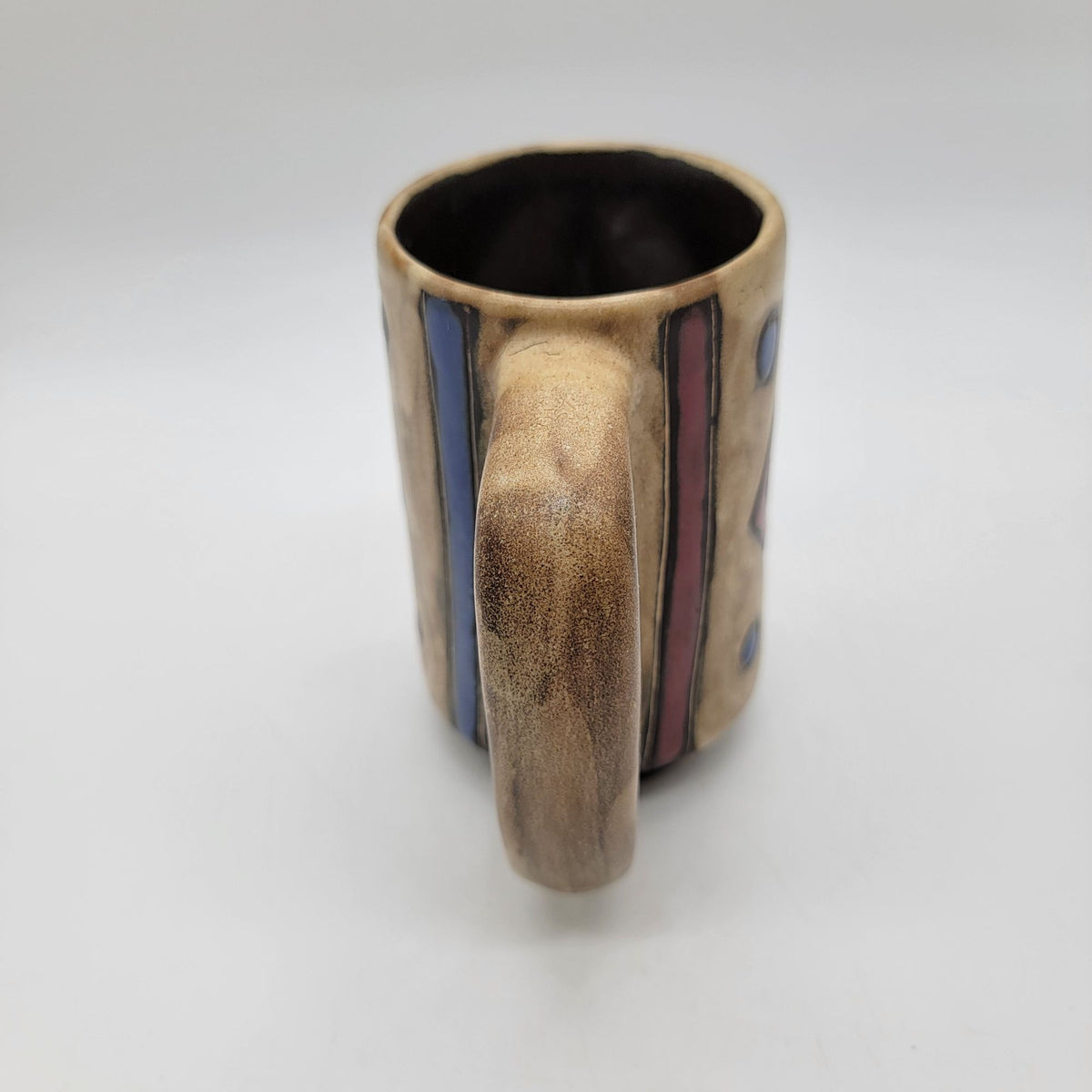 Designs by Mara Mexican Pottery Tribal Face Mug Signed