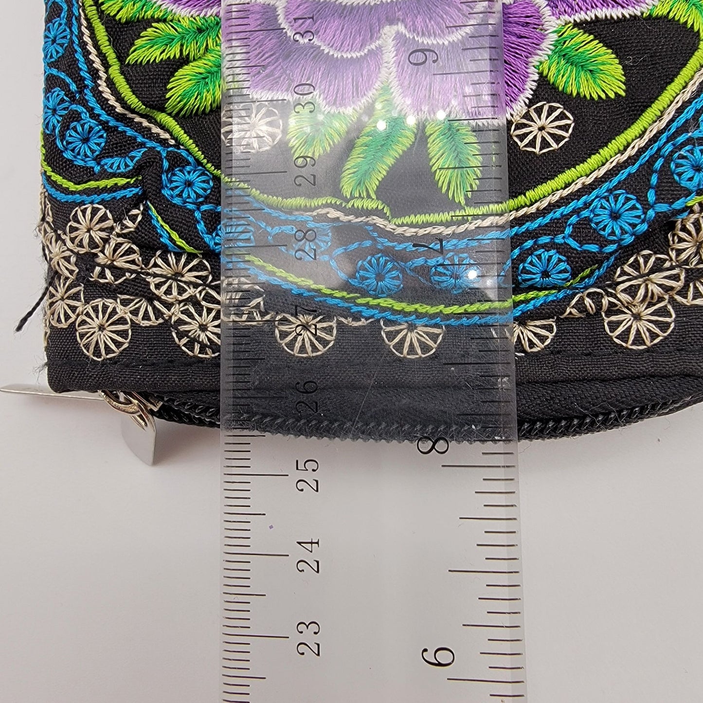 Mexican Embroidered Phone Wallet Crossbody Clutch