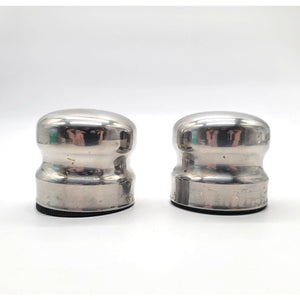 Mid-Century Modern Danish Stainless Steel Salt & Pepper Shaker Set