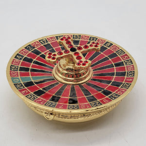 Objet d'art Taking a Spin Roulette Wheel Trinket Box No. 34
