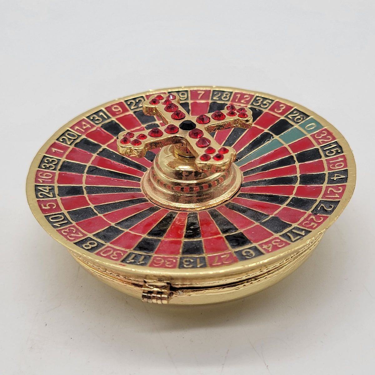 Objet d'art Taking a Spin Roulette Wheel Trinket Box No. 34