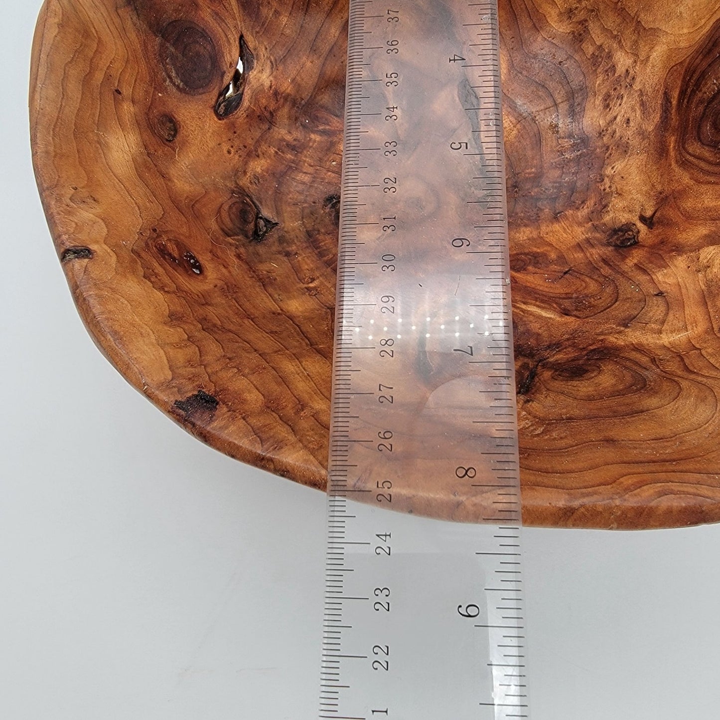 Vintage Conner Creations Live Edge Hand-Carved Burl Wood Bowl