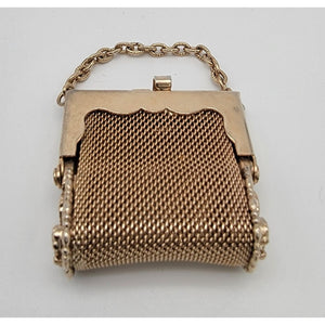 Vintage Mesh Miniature Coin Purse With Chain Handle