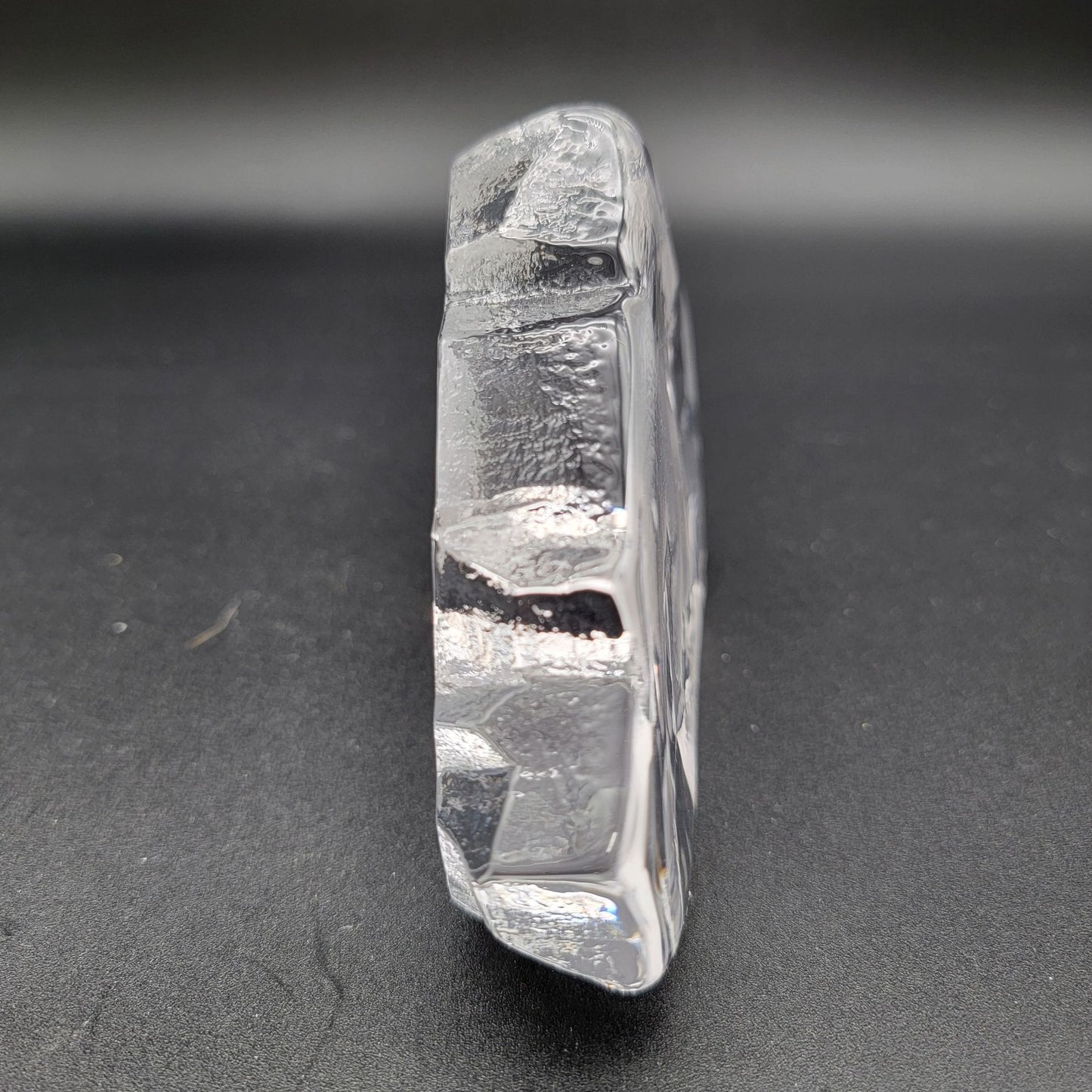 Mats Jonasson Crystal Polar Bear Paperweight Signed MJ Sweden 3598