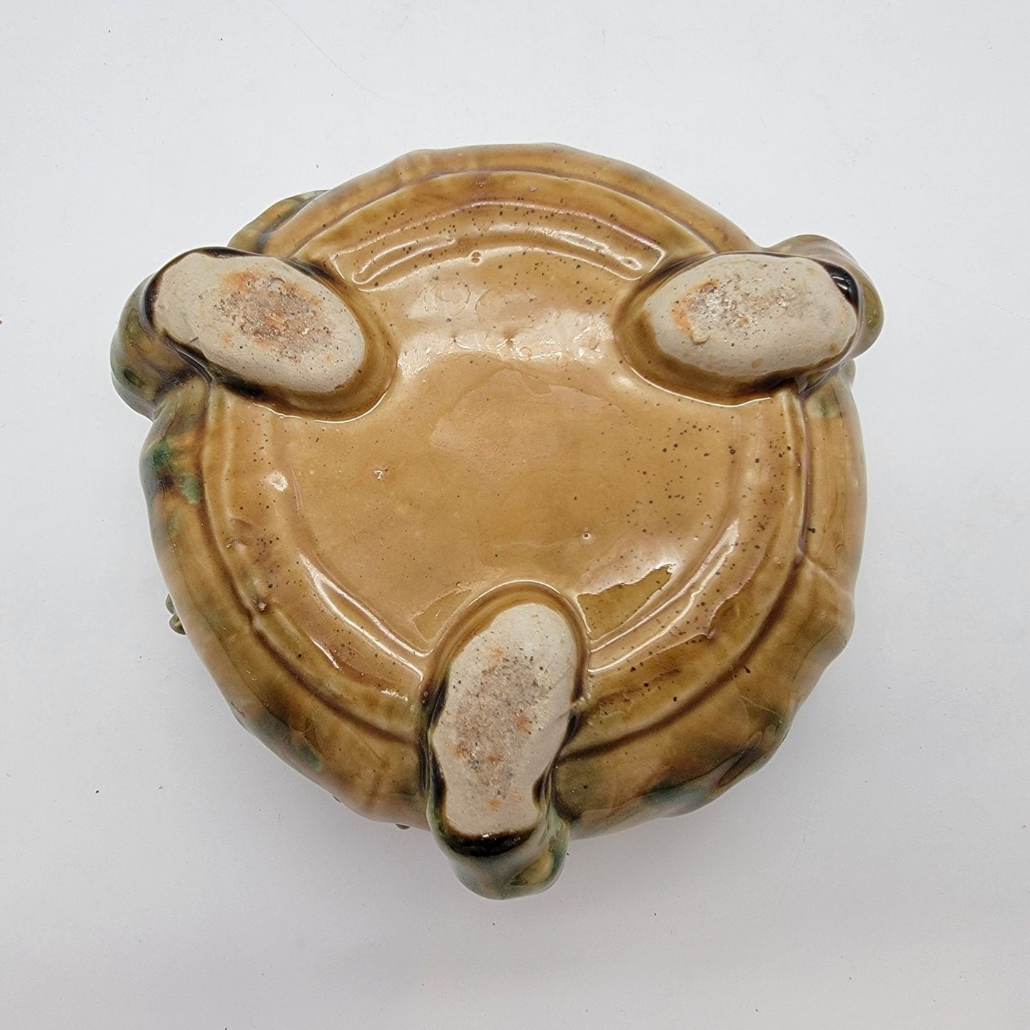 Majolica 8 Frog Pottery Planter