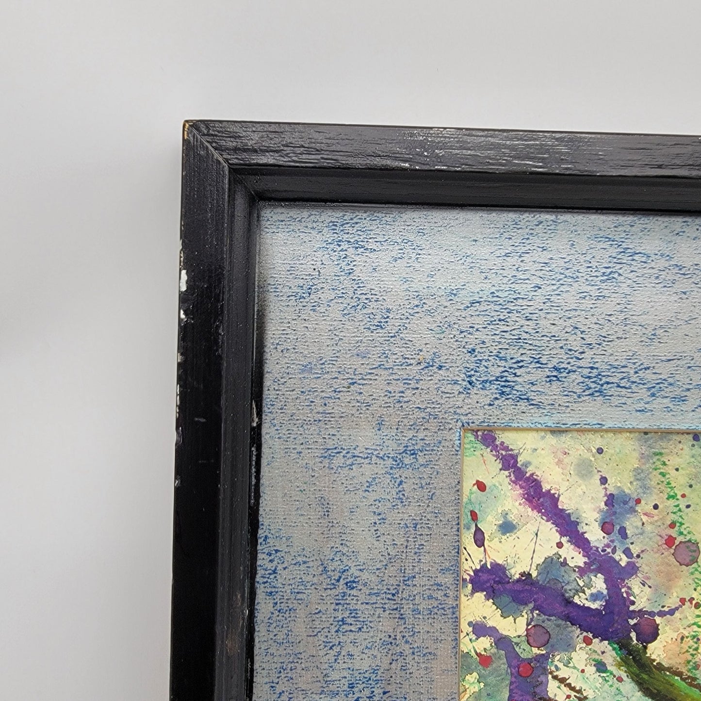 Original Abstract Splatter Flower Painting By June Lowe