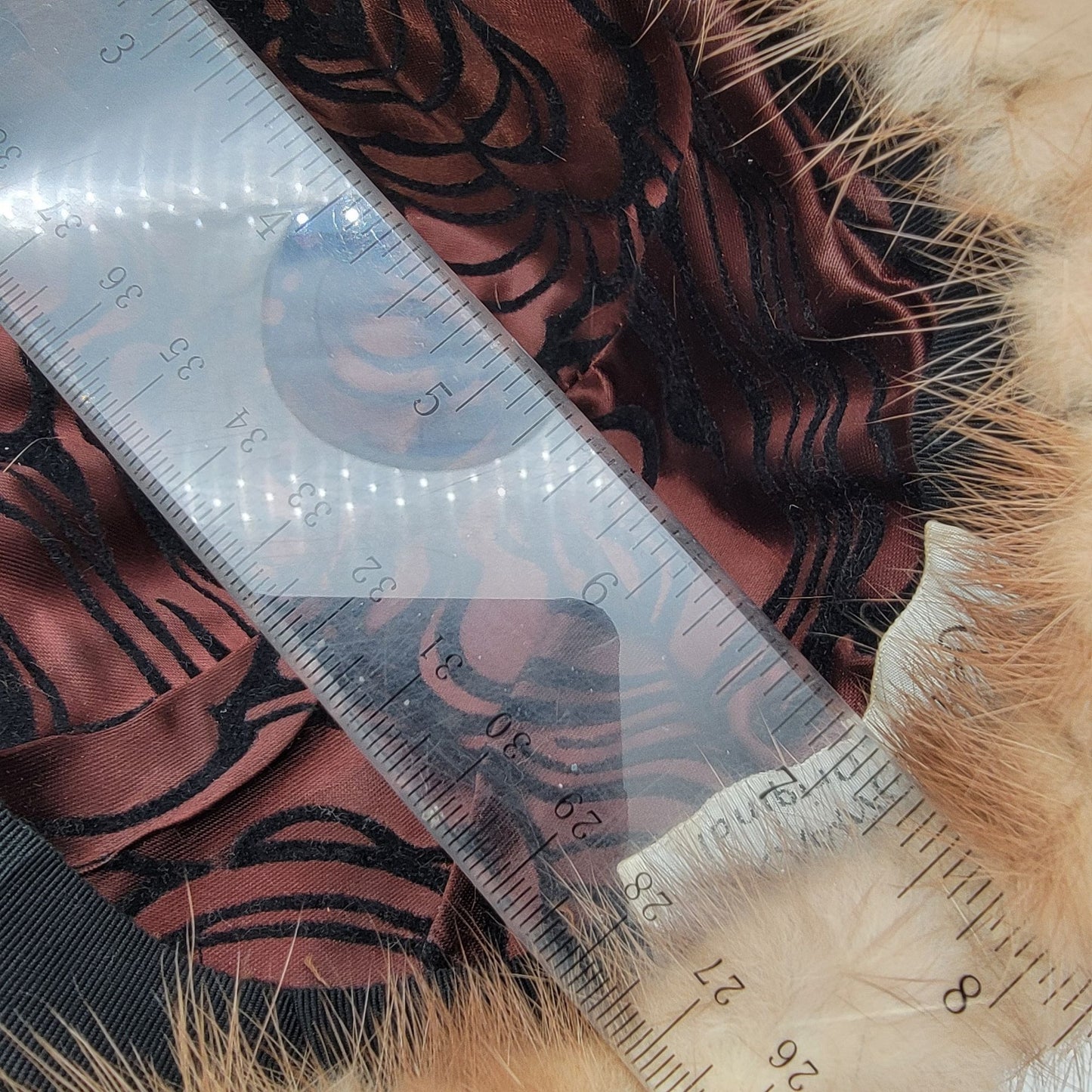 Vintage Vera Whistler Mink Fur Cloche Hat With Original Pink & White Striped Hat Box