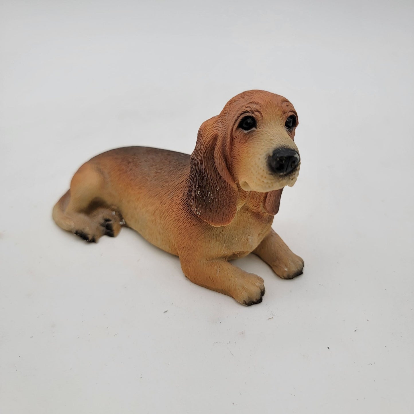 Realistic Basset Hound Puppy Figurine