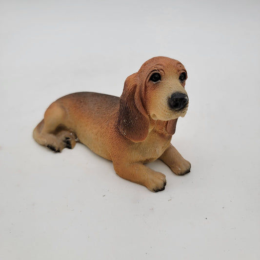 Realistic Basset Hound Puppy Figurine